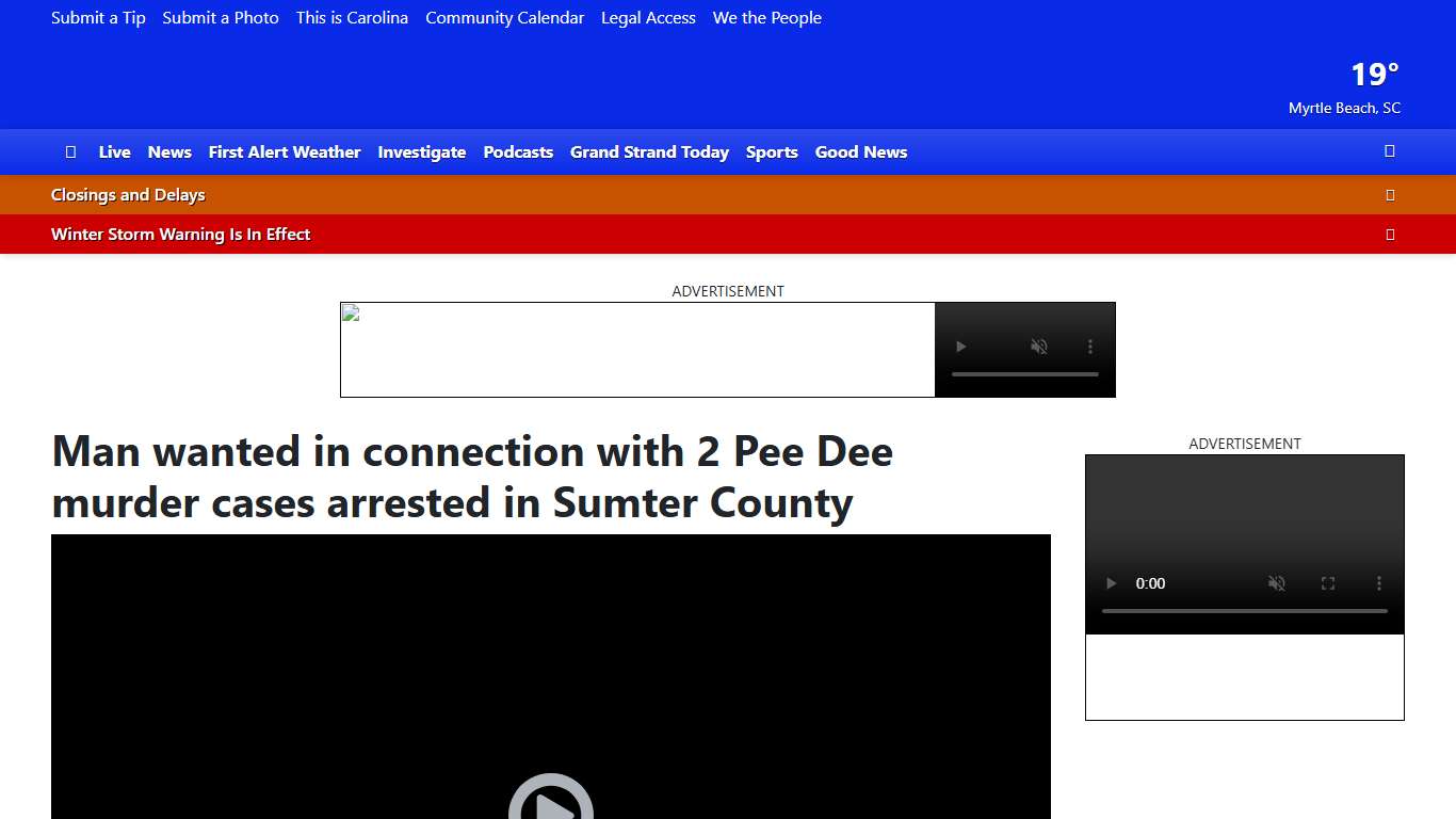 Man wanted in connection with 2 Pee Dee murder cases arrested in Sumter County
